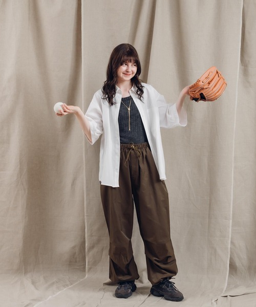 MUHET(ミュエータ)の「ランダムリブタンクトップ(タンクトップ・レディース・チャコールグレー/オフホワイト/サックスブルー・FREE)」の8枚目の写真