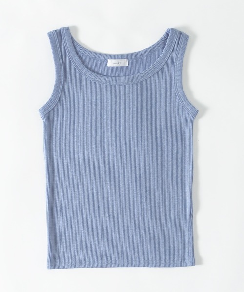 MUHET(ミュエータ)の「ランダムリブタンクトップ(タンクトップ・レディース・チャコールグレー/オフホワイト/サックスブルー・FREE)」の18枚目の写真