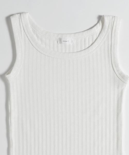 MUHET(ミュエータ)の「ランダムリブタンクトップ(タンクトップ・レディース・チャコールグレー/オフホワイト/サックスブルー・FREE)」の20枚目の写真