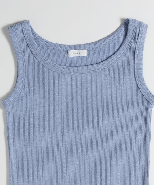 MUHET(ミュエータ)の「ランダムリブタンクトップ(タンクトップ・レディース・チャコールグレー/オフホワイト/サックスブルー・FREE)」の22枚目の写真