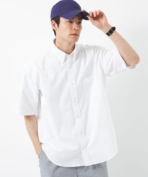 green label relaxing（グリーンレーベルリラクシング）の「FINE BASIC オックスフォード ボタンダウン シャツ -ストレッチ-（シャツ/ブラウス・メンズ・ホワイト/グレー/ロイヤルブルー・XL/S/M/L）」の5枚目の写真