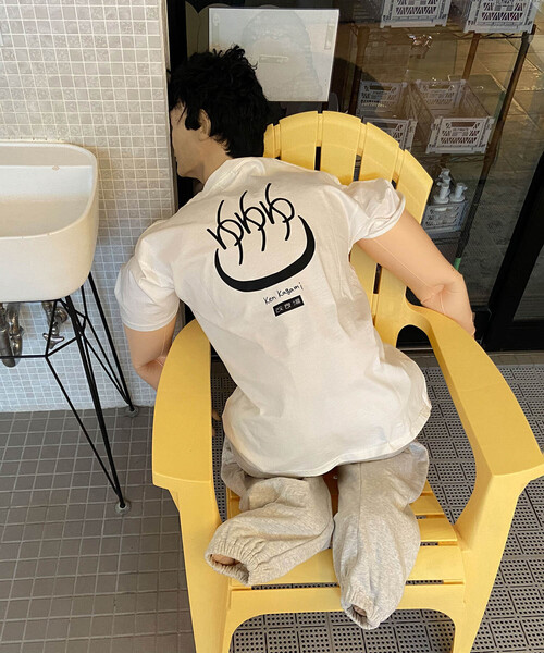 JUNRED（ジュンレッド）の「Ken Kagami×改良湯 コラボTシャツ（Tシャツ/カットソー・メンズ・ブラック/オフホワイト/ブラック系その他/キナリ/ホワイト系その他5/ブラック系その他2・S/M/L）」の2枚目の写真