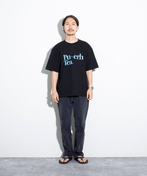 GLOSTER（グロスター）の「【GLOSTER/グロスター】Chinese Tea プリントTシャツ ロゴTシャツ クルーネック（Tシャツ/カットソー・メンズ・ホワイト系その他3/ホワイト系その他/ブラック系その他2/ブラック系その他/ホワイト系その他2/ブラック系その他3・M/L）」の7枚目の写真