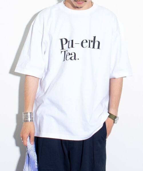 GLOSTER（グロスター）の「【GLOSTER/グロスター】Chinese Tea プリントTシャツ ロゴTシャツ クルーネック（Tシャツ/カットソー・メンズ・ホワイト系その他3/ホワイト系その他/ブラック系その他2/ブラック系その他/ホワイト系その他2/ブラック系その他3・M/L）」の20枚目の写真