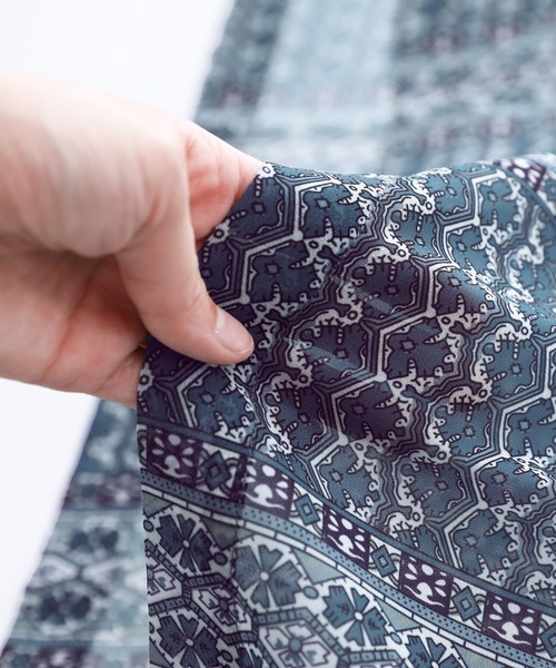 n'OrLABEL(ノアールレーベル)の「【廃盤】『プリントシアーチュニックワンピース』(ワンピース・レディース・ネイビー・FREE)」の9枚目の写真