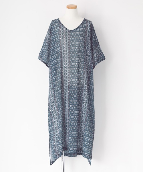 n'OrLABEL(ノアールレーベル)の「【廃盤】『プリントシアーチュニックワンピース』(ワンピース・レディース・ネイビー・FREE)」の11枚目の写真