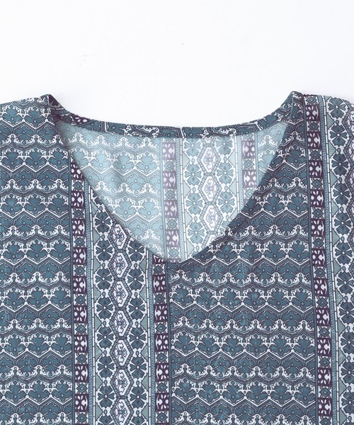 n'OrLABEL(ノアールレーベル)の「【廃盤】『プリントシアーチュニックワンピース』(ワンピース・レディース・ネイビー・FREE)」の14枚目の写真