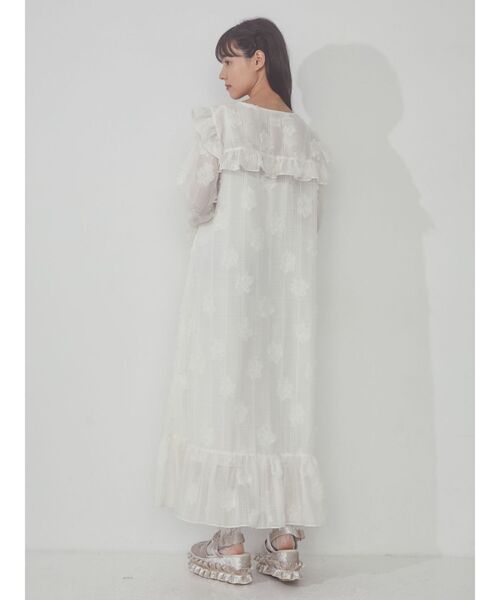 merry jenny（メリージェニー）の「flowerシアーワンピース（ワンピース・レディース・ブラック/アイボリー・FREE）」の5枚目の写真