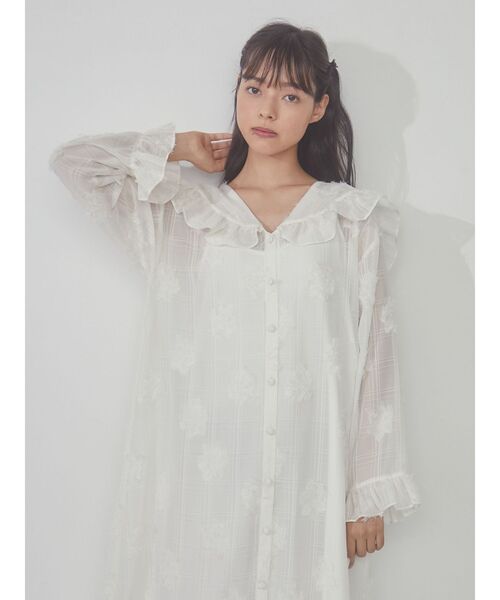 merry jenny（メリージェニー）の「flowerシアーワンピース（ワンピース・レディース・ブラック/アイボリー・FREE）」の7枚目の写真