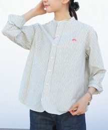 DANTON/ダントン　バンドカラーシャツロングスリーブ　チェック　ストライプ　BAND COLLAR SHIRTS LONGSLEEVE CHECK STRIPE　JD-3606 OXP