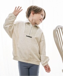 b・ROOM | 【表コットン毛玉バイバイ】ハーフジップスウェット(スウェット)