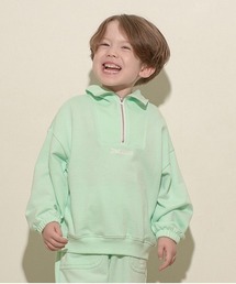 【表コットン毛玉バイバイ】ハーフジップスウェット
