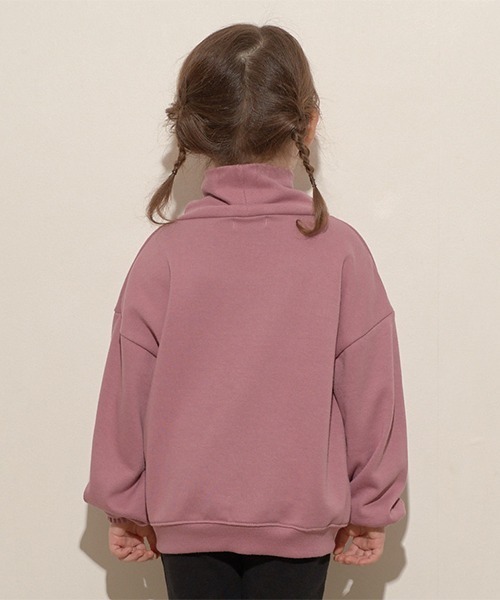 b・ROOM(ビールーム)の「【表コットン毛玉バイバイ】ハーフジップスウェット(スウェット・キッズ・オートミール/チャコール/ピンク/グレイッシュブルー/エメラルド・100cm/110cm/120cm/130cm/140cm/150cm)」の21枚目の写真