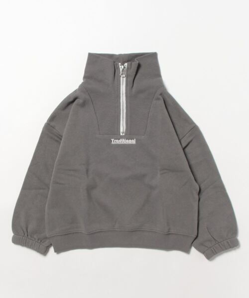 ジップスエットトップ　専用 DRAW CORD HALF ZIP SWEAT / ドローコードハーフジップ