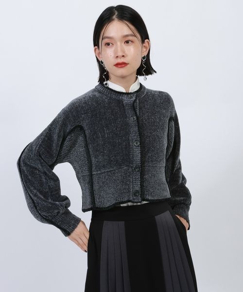 オ*ン様 HARE ワインレッド グレー ニットカーディガン ボレロ HARE