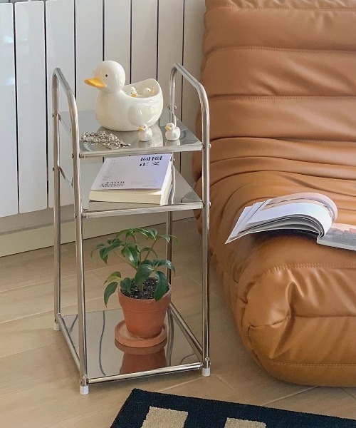 Made in I(メイドインアイ)の「ミッドセンチュリーモダンステンレス三段サイドラック(家具・レディース・シルバー・FREE)」の18枚目の写真