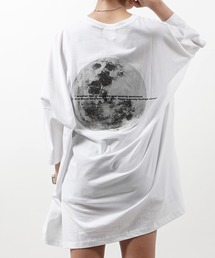 【GLARE】 月モチーフ バックプリント オーバーTシャツ / Moon Motif Back Print Over T-shirt