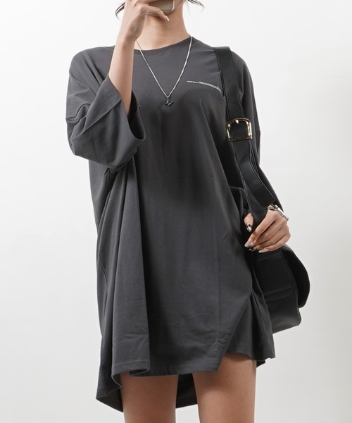 GLARE（グレア）の「【GLARE】 月モチーフ バックプリント オーバーTシャツ /  Moon Motif Back Print Over T-shirt（Tシャツ/カットソー・メンズ・ブルー/ブラック/チャコール/ホワイト・FREE）」の13枚目の写真