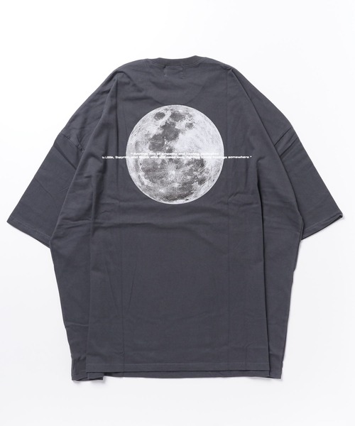 GLARE】 月モチーフ バックプリント オーバーTシャツ / Moon Motif