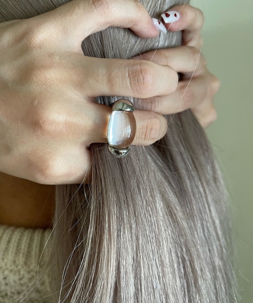 SANSeLF(サンセルフ)の「clear docking ring【SANSeLF】sanak23a002(リング・レディース・シルバー・FREE)」の3枚目の写真