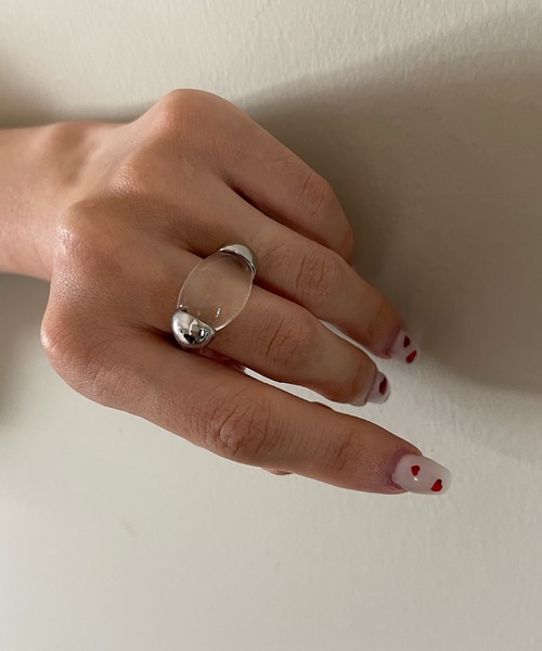 SANSeLF(サンセルフ)の「clear docking ring【SANSeLF】sanak23a002(リング・レディース・シルバー・FREE)」の6枚目の写真
