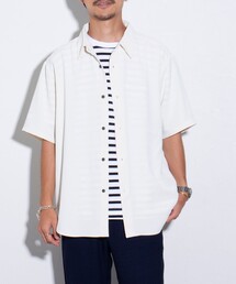 GLOSTER | 【GLOSTER/グロスター】ドレープ半袖シャツ オーバーサイズシャツ レギュラーカラー(シャツ/ブラウス)