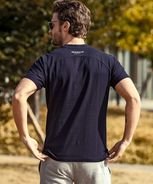 1PIU1UGUALE3  RELAX （ウノピゥウノウグァーレトレ リラックス）の「1PIU1UGUALE3 RELAX(ウノピゥウノウグァーレトレ リラックス)ワンポイントロゴ ロゴ刺繍 ベーシック半袖Tシャツ（Tシャツ/カットソー・メンズ・ネイビー/ホワイト/レッド/ブラック/トップグレー・S/M/XL/L/XXL）」の21枚目の写真