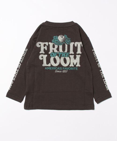 FRUIT OF THE LOOM（フルーツオブザルーム）の「KIDS 接結天竺 長袖 TEE / 長袖 / ロンT / バック / ロゴ / プリント / カジュアル / ユニセックス（Tシャツ/カットソー・キッズ・ホワイト/ブラック・S/M/L）」の3枚目の写真