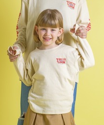 FRUIT OF THE LOOM（フルーツオブザルーム）の「KIDS 接結天竺 長袖 TEE / 長袖 / ロンT / バック / ロゴ / プリント / カジュアル / ユニセックス（Tシャツ/カットソー）」