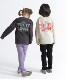 KIDS 接結天竺 長袖 TEE / 長袖 / ロンT / バック / ロゴ / プリント / カジュアル / ユニセックス