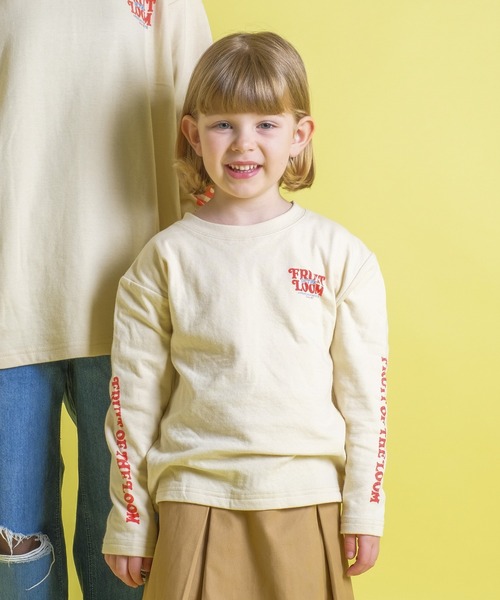 FRUIT OF THE LOOM（フルーツオブザルーム）の「KIDS 接結天竺 長袖 TEE / 長袖 / ロンT / バック / ロゴ / プリント / カジュアル / ユニセックス（Tシャツ/カットソー・キッズ・ホワイト/ブラック・S/M/L）」の13枚目の写真