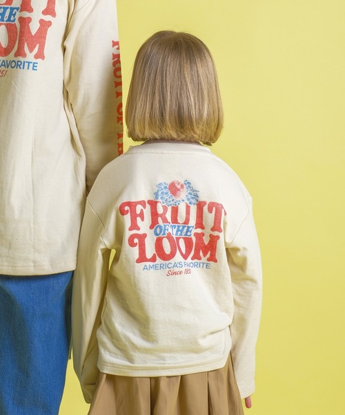 FRUIT OF THE LOOM（フルーツオブザルーム）の「KIDS 接結天竺 長袖 TEE / 長袖 / ロンT / バック / ロゴ / プリント / カジュアル / ユニセックス（Tシャツ/カットソー・キッズ・ホワイト/ブラック・S/M/L）」の16枚目の写真