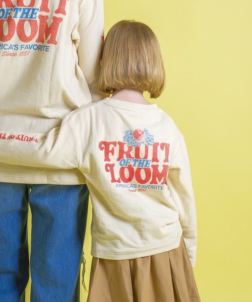 FRUIT OF THE LOOM（フルーツオブザルーム）の「KIDS 接結天竺 長袖 TEE / 長袖 / ロンT / バック / ロゴ / プリント / カジュアル / ユニセックス（Tシャツ/カットソー・キッズ・ホワイト/ブラック・S/M/L）」の17枚目の写真