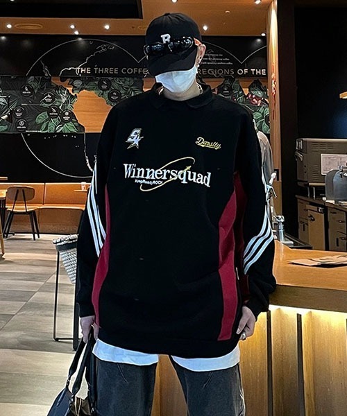 ROOPTOKYO（ループトウキョウ）の「サイドラインクルーネックスウェット レーシング（スウェット・メンズ・ブラック・XL/L/M）」の15枚目の写真