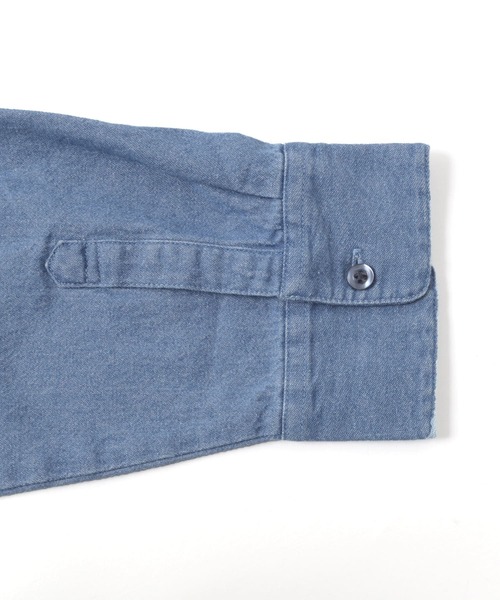 GLAZOS(グラソス)の「デニム・ポケット刺繍長袖シャツ(シャツ/ブラウス・キッズ・ブルー/インディゴブルー・140cm/150cm/160cm/170cm)」の9枚目の写真