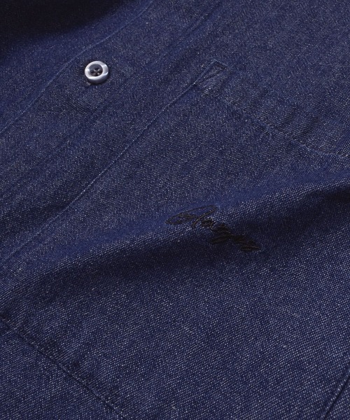 GLAZOS(グラソス)の「デニム・ポケット刺繍長袖シャツ(シャツ/ブラウス・キッズ・ブルー/インディゴブルー・140cm/150cm/160cm/170cm)」の15枚目の写真
