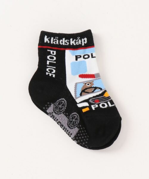 kladskap（クレードスコープ）の「乗り物ショートクルーソックス【日本製】（ソックス/靴下・キッズ・イエロー/ブルー/レッド/ブラック・SS/S/L/M）」の7枚目の写真