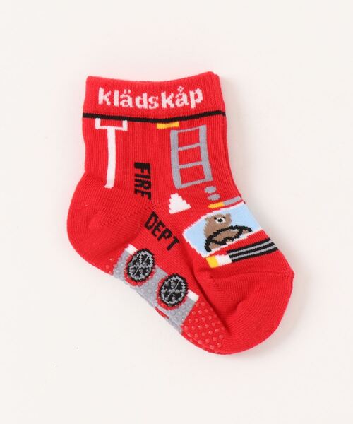 kladskap（クレードスコープ）の「乗り物ショートクルーソックス【日本製】（ソックス/靴下・キッズ・イエロー/ブルー/レッド/ブラック・SS/S/L/M）」の5枚目の写真