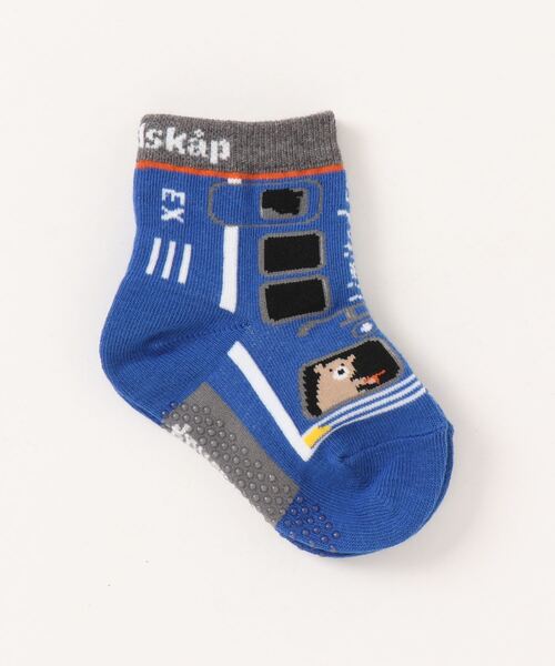 kladskap（クレードスコープ）の「乗り物ショートクルーソックス【日本製】（ソックス/靴下・キッズ・イエロー/ブルー/レッド/ブラック・SS/S/L/M）」の6枚目の写真