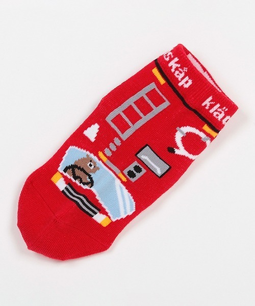 kladskap（クレードスコープ）の「乗り物ショートクルーソックス【日本製】（ソックス/靴下・キッズ・イエロー/ブルー/レッド/ブラック・SS/S/L/M）」の18枚目の写真