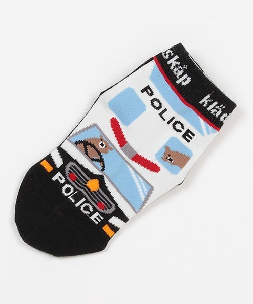 kladskap（クレードスコープ）の「乗り物ショートクルーソックス【日本製】（ソックス/靴下・キッズ・イエロー/ブルー/レッド/ブラック・SS/S/L/M）」の15枚目の写真