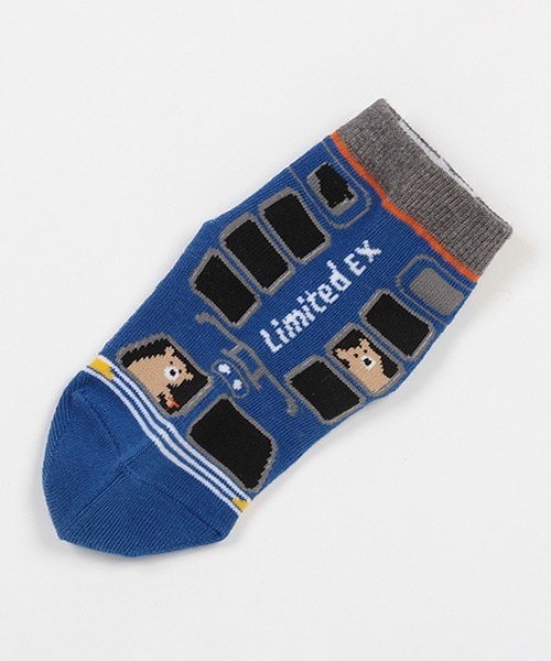 kladskap（クレードスコープ）の「乗り物ショートクルーソックス【日本製】（ソックス/靴下・キッズ・イエロー/ブルー/レッド/ブラック・SS/S/L/M）」の14枚目の写真