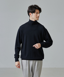 【シルクの様な光沢】カシミヤ タートルネック ニット