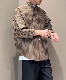 GYMPHLEX | Gymphlex | ボタンダウン 長袖ワイドシャツ STRIPE MEN(シャツ/ブラウス)