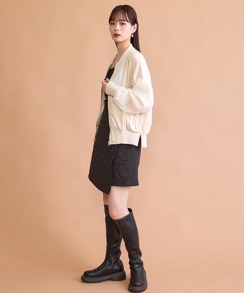 paravion（パラビオン）の「オーガンジーリブブルゾン（ブルゾン・レディース・ブラック/アイボリー・FREE）」の5枚目の写真