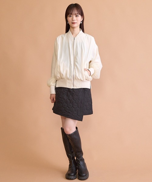 paravion（パラビオン）の「オーガンジーリブブルゾン（ブルゾン・レディース・ブラック/アイボリー・FREE）」の17枚目の写真