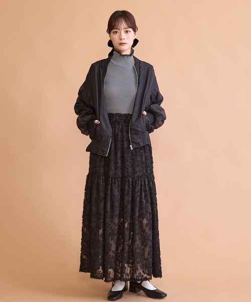 paravion（パラビオン）の「オーガンジーリブブルゾン（ブルゾン・レディース・ブラック/アイボリー・FREE）」の19枚目の写真