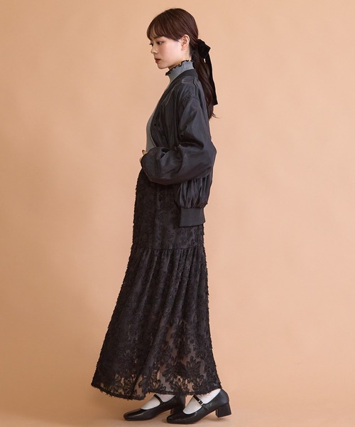 paravion（パラビオン）の「オーガンジーリブブルゾン（ブルゾン・レディース・ブラック/アイボリー・FREE）」の22枚目の写真