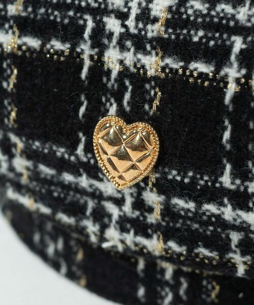 WEGO（ウィゴー）の「WEGO/ツイードベレー（ハンチング/ベレー帽・レディース・ブラック/ホワイト・FREE）」の5枚目の写真