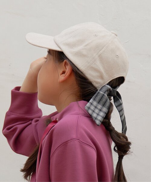 ikka（イッカ）の「フェイクスエード後ろリボンキャップ（キャップ・キッズ・ネイビー/ベージュ・FREE）」の17枚目の写真